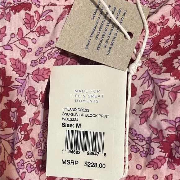 Faherty Hyland Dress in Sun Up Block Print. Size M - Picture 2 of 4